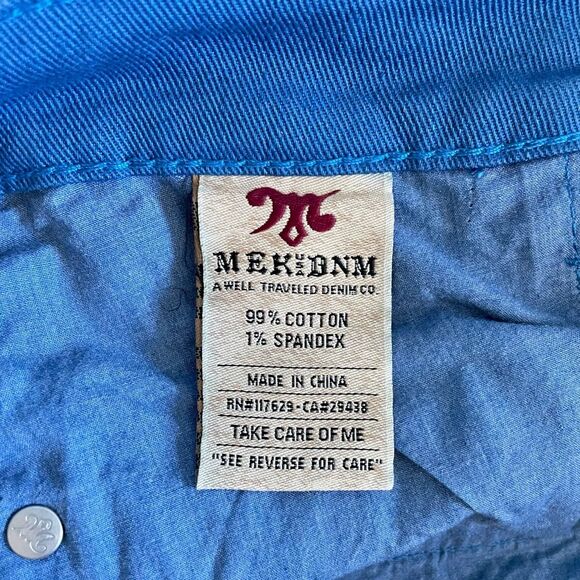 MEK Denim Tyler Cigarette Blue Pants Size 27 × 34 NWT - Picture 14 of 15